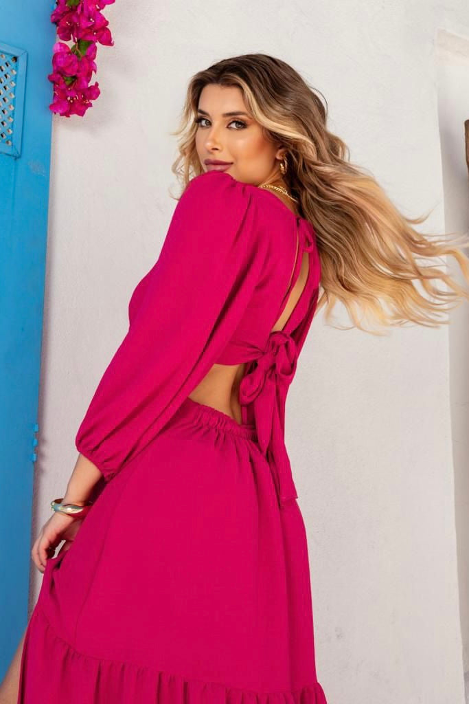 Magenta Maxi Dress