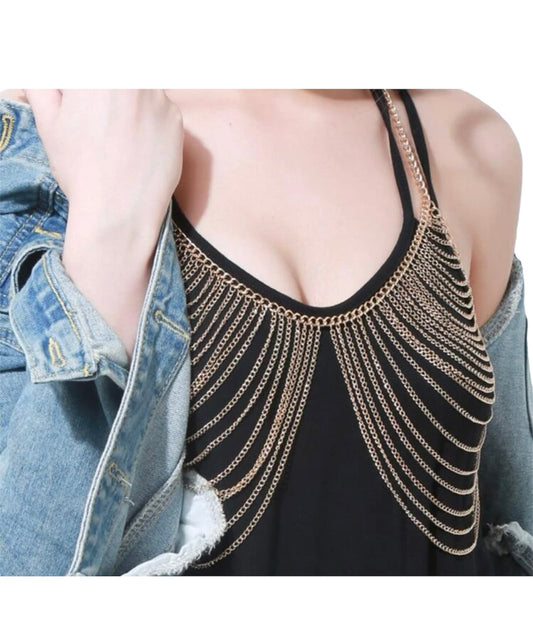 Halter layered body chain