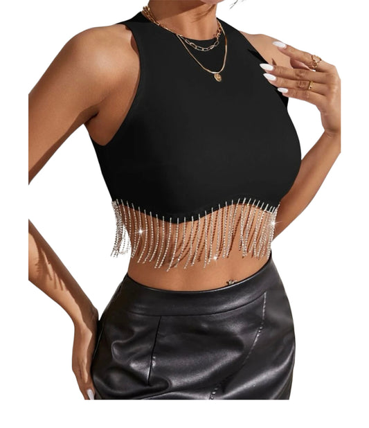 Fringe crop top